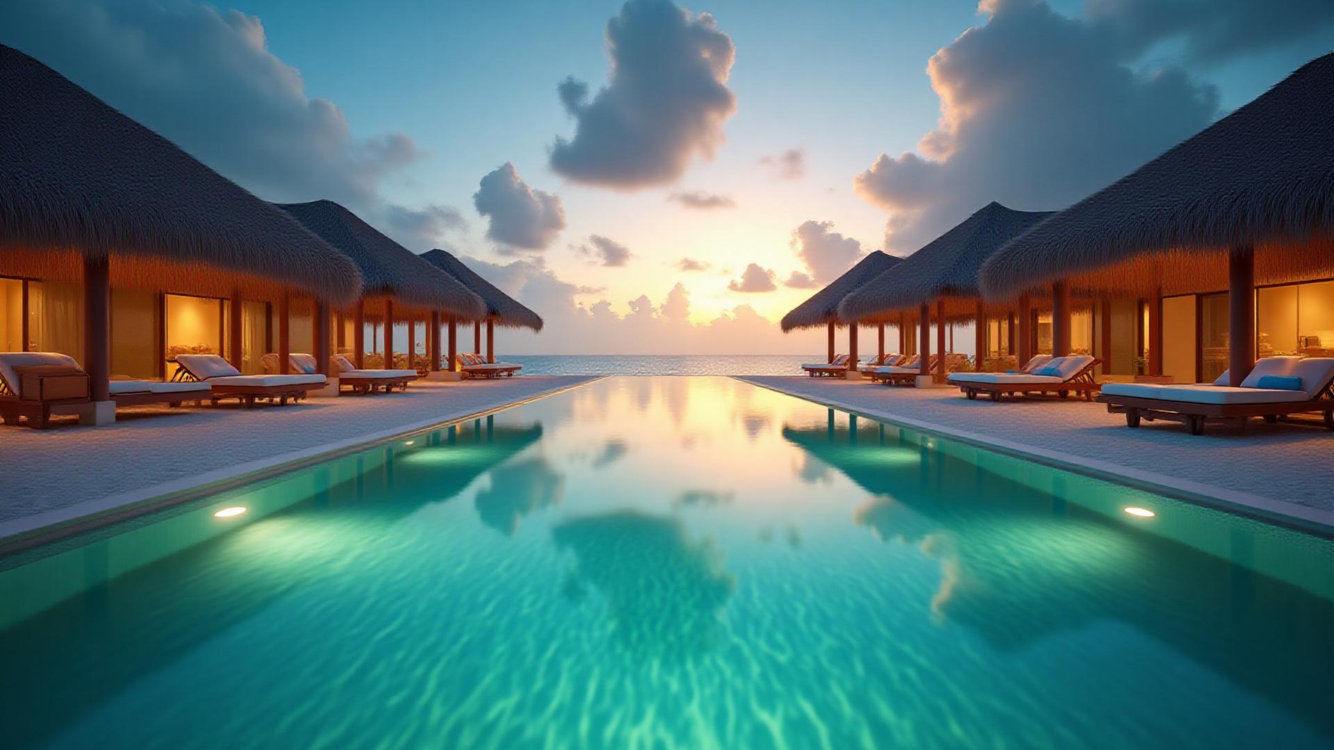 Luxury Cayman Islands resort beachfront view